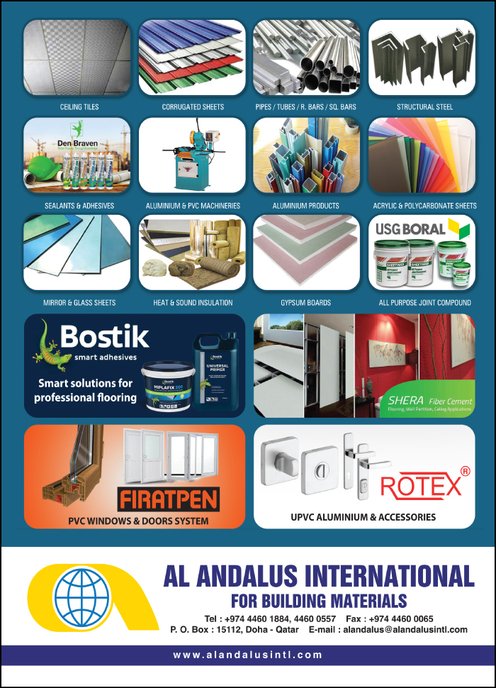 BUILDING MATERIALS AL ANDALUS INTERNATIONAL FOR BUILDING MATERIALS SUPPLIERS IN DOHA QATAR