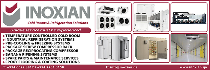 COLD STORAGE EQUIPMENT SUPPLIES AND INSTALLATION CONTRACTORS INOXIAN TRADING WLL SUPPLIERS IN DOHA QATAR CL1/4H