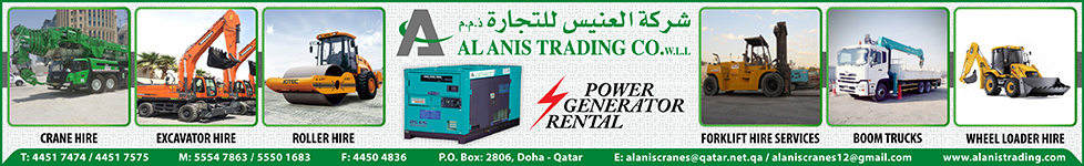 CONSTRUCTION EQUIPMENT AND MACHINERY HIRING AL ANIS TRADING CO WLL SUPPLIERS IN DOHA QATAR WSTBBA