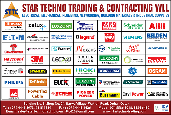 ELECTRICAL EQUIPMENT SUPPLIERS STAR TECHNO TRADING & CONTG WLL SUPPLIERS IN DOHA QATAR