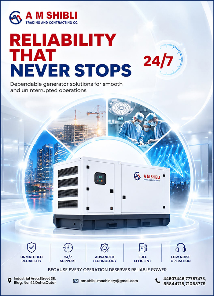 GENERATORS - HIRE A M SHIBLI TRADING & CONTRACTING CO SUPPLIERS IN DOHA QATAR CLFP