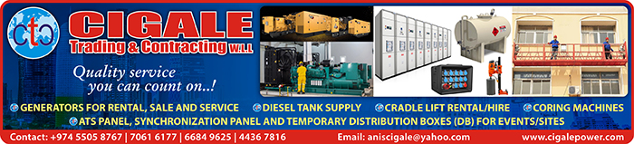 GENERATORS - HIRE CIGALE TRADING & CONTRACTING WLL SUPPLIERS IN DOHA QATAR CLPL