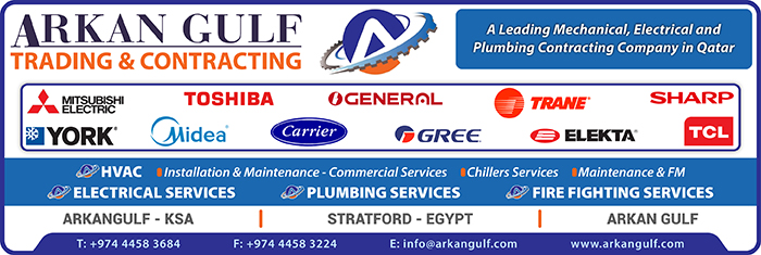 HVAC CONTRACTORS ARKAN GULF TRADING & CONTRACTING SUPPLIERS IN DOHA QATAR CL1/4H