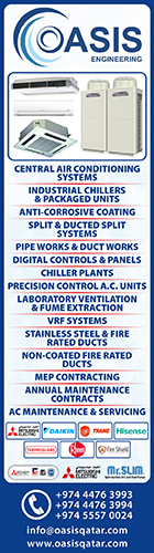 HVAC CONTRACTORS OASIS ENGINEERING CO LLC SUPPLIERS IN DOHA QATAR WSRBPC