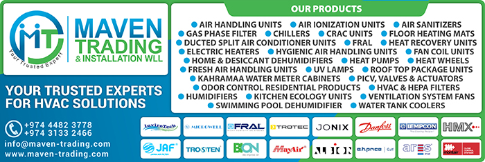 HVAC PRODUCTS MAVEN TRADING & INSTALLATION WLL SUPPLIERS IN DOHA QATAR CL1/4H