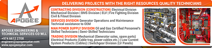 MEP CONTRACTORS APOGEE ENGINEERING & TECHNICAL SERVICES CO WLL SUPPLIERS IN DOHA QATAR CLPL