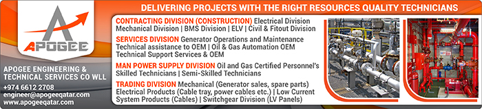 MEP CONTRACTORS APOGEE ENGINEERING & TECHNICAL SERVICES CO WLL SUPPLIERS IN DOHA QATAR CLPL