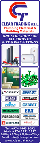 PVC PIPE & PIPE FITTING SUPPLIERS CLEAR TRADING WLL SUPPLIERS IN DOHA QATAR WSLBBA