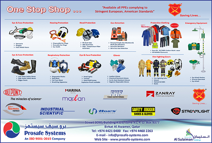 SAFETY EQUIPMENT AND CLOTHING PROSAFE SYSTEMS SUPPLIERS IN DOHA QATAR CL1/2H