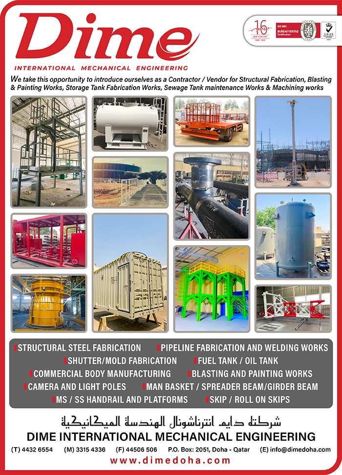 STEEL FABRICATORS & ENGINEERS DIME INTERNATIONAL MECHANICAL ENGINEERING SUPPLIERS IN DOHA QATAR