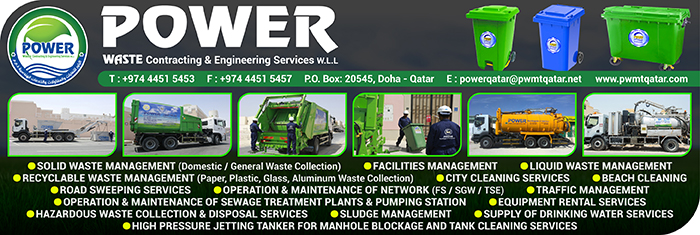 WASTE MANAGEMENT POWER WASTE CONTRACTING & ENGINEERING SERVICES WLL SUPPLIERS IN DOHA QATAR CL1/4H